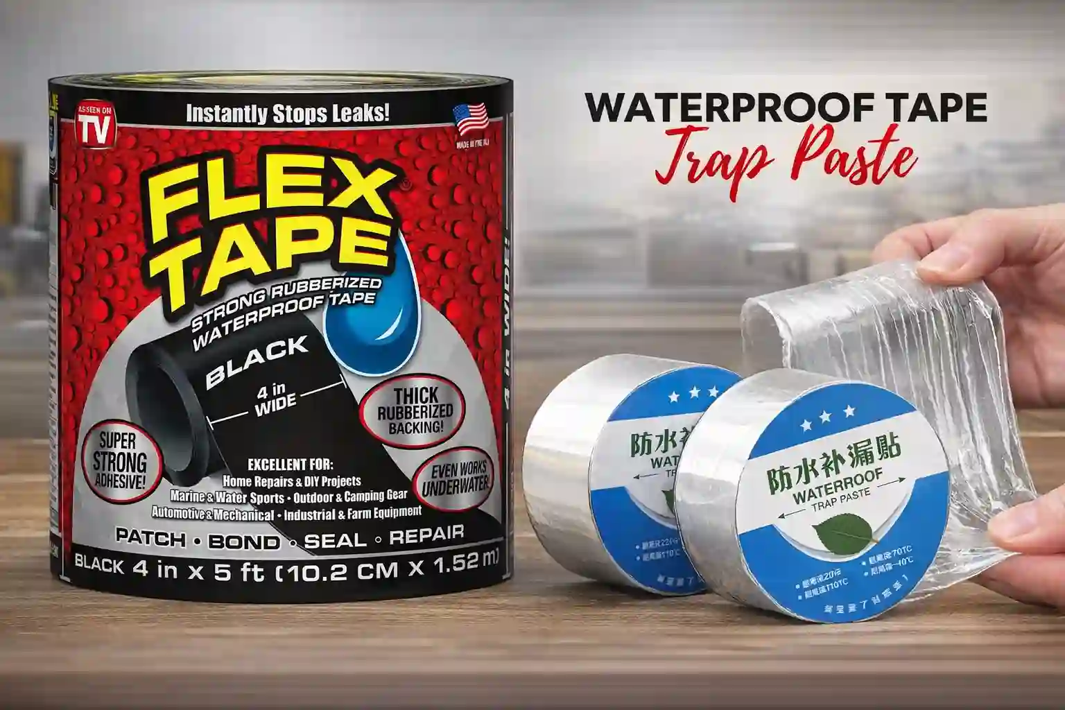 Waterproof Tape for Repairing Leaks in Tin Roofs or Water Tanks