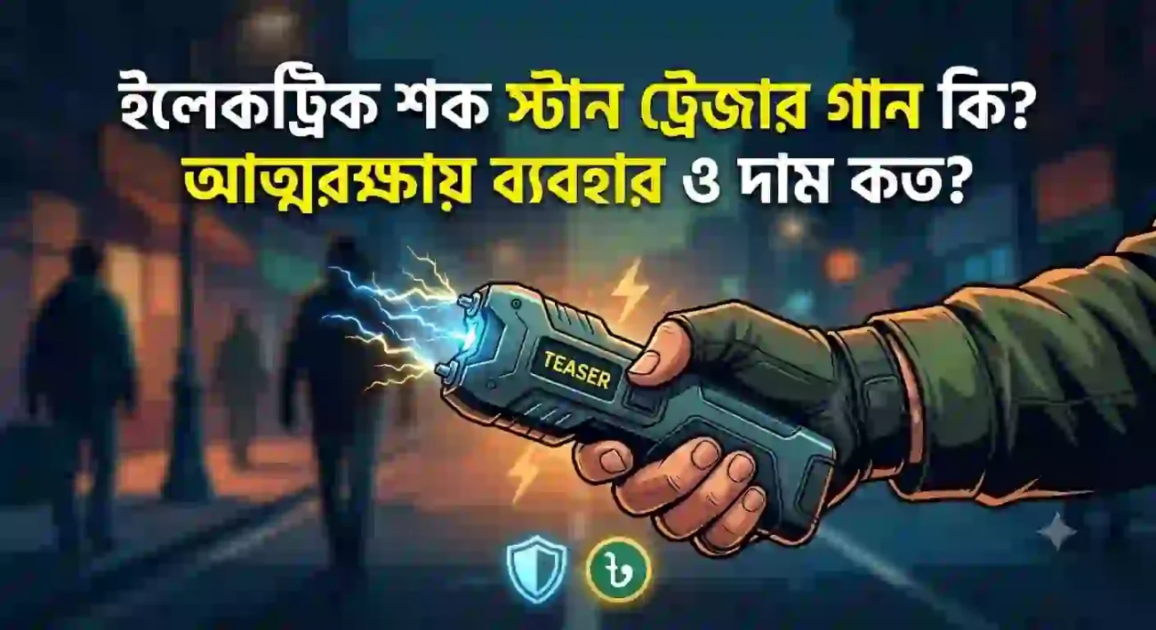 ইলেকট্রিক শক স্টান ট্রেজার গান কি আত্মরক্ষায় ব্যবহার ও দাম কত