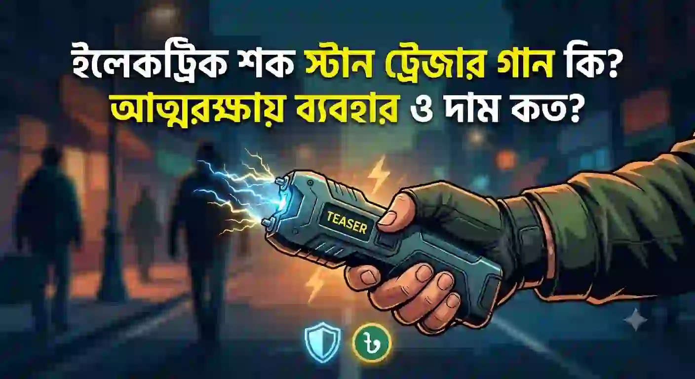ইলেকট্রিক শক স্টান ট্রেজার গান কি আত্মরক্ষায় ব্যবহার ও দাম কত