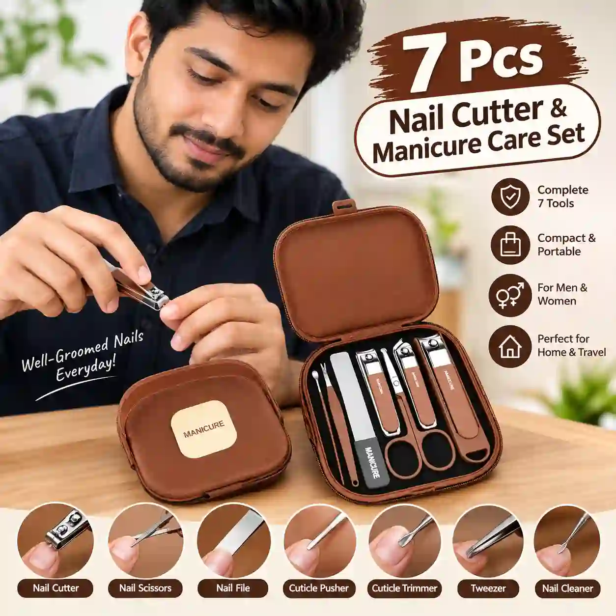 Best Price for 7 Pcs Nail Cutter & Manicure Care Set Price in BD Best Price for 7 Pcs Nail Cutter & Manicure Care Set Price in BD